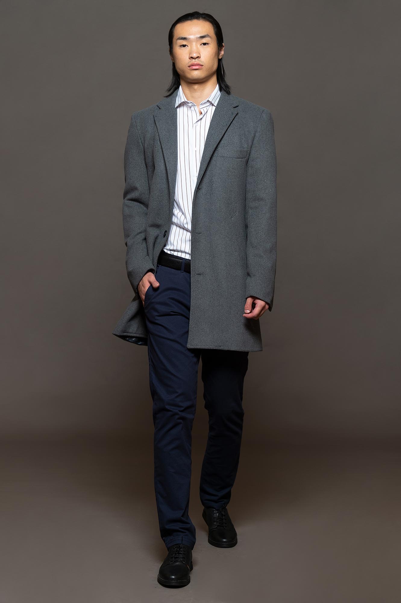 8016GR - ABRIGO WHISKY GRIS